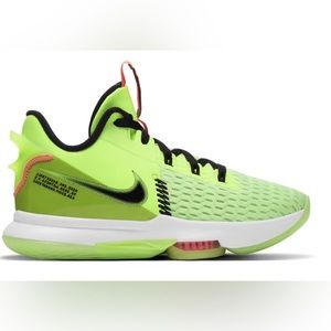 Nike LeBron Witness 5 GS Lime Glow 4.5Y CT4629-300